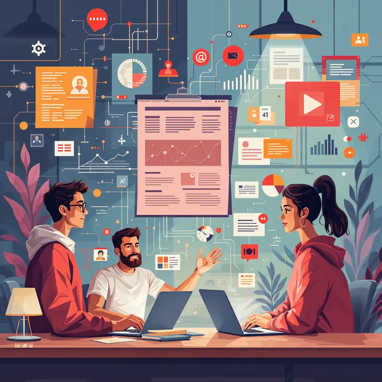 Student-professional interaction on hybrid disinformation narratives results